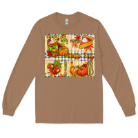 Toasted Coconut Hello Fall pumpkins Long Sleeve Tee - NancyCooperArtShop