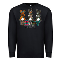 Black Hoppy Easter Premium Sweatshirt - CowhideDigitalArt