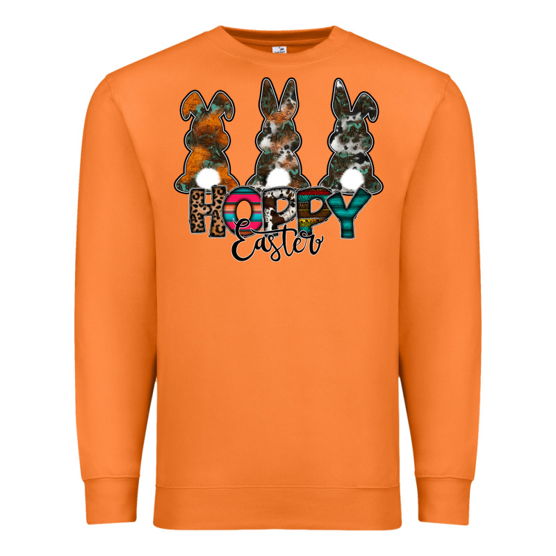Hoppy Easter Premium Sweatshirt by CowhideDigitalArt | Teevron