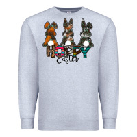 Heather Grey Hoppy Easter Premium Sweatshirt - CowhideDigitalArt