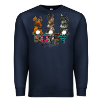 Navy Hoppy Easter Premium Sweatshirt - CowhideDigitalArt