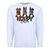White Hoppy Easter Premium Sweatshirt - CowhideDigitalArt