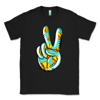 Black softball peace sign Classic Tee - Jasminsmagicworld