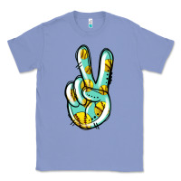 Colony Blue softball peace sign Classic Tee - Jasminsmagicworld