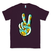 Plum softball peace sign Classic Tee - Jasminsmagicworld