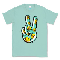 Seafoam softball peace sign Classic Tee - Jasminsmagicworld