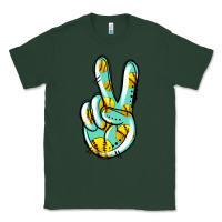 Softball Peace Sign Classic Tee | Teevron
