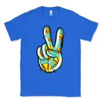 True Royal softball peace sign Classic Tee - Jasminsmagicworld