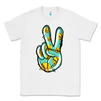 White softball peace sign Classic Tee - Jasminsmagicworld