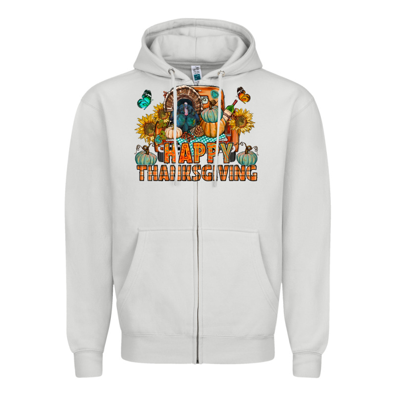 Happy Thanksgiving With Truck Bbs Zipper Hoodie by BundleAndBundleShop | Teevron