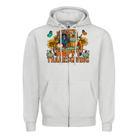 Dove Grey happy thanksgiving with truck bbs Zipper Hoodie - BundleAndBundleShop