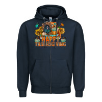 Navy happy thanksgiving with truck bbs Zipper Hoodie - BundleAndBundleShop