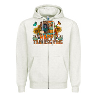 Oatmeal Heather happy thanksgiving with truck bbs Zipper Hoodie - BundleAndBundleShop