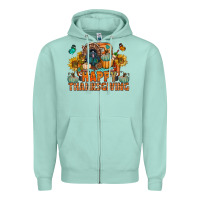 Seafoam happy thanksgiving with truck bbs Zipper Hoodie - BundleAndBundleShop
