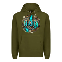 Army Green Mama with gemstone leopard Mother's Day Premium Hoodie - FaDigitalArtStudio