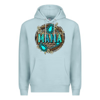 Blue Mist Mama with gemstone leopard Mother's Day Premium Hoodie - FaDigitalArtStudio