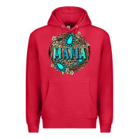 Cardinal Mama with gemstone leopard Mother's Day Premium Hoodie - FaDigitalArtStudio