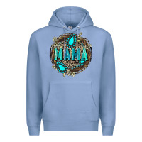 Colony Blue Mama with gemstone leopard Mother's Day Premium Hoodie - FaDigitalArtStudio