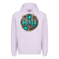 Lilac Mama with gemstone leopard Mother's Day Premium Hoodie - FaDigitalArtStudio
