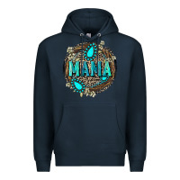 Navy Mama with gemstone leopard Mother's Day Premium Hoodie - FaDigitalArtStudio