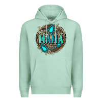 Seafoam Mama with gemstone leopard Mother's Day Premium Hoodie - FaDigitalArtStudio