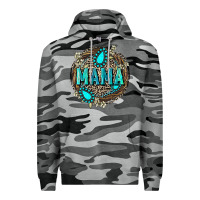 Slate Camo Mama with gemstone leopard Mother's Day Premium Hoodie - FaDigitalArtStudio
