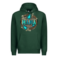 Sports Green Mama with gemstone leopard Mother's Day Premium Hoodie - FaDigitalArtStudio