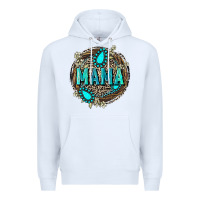 White Mama with gemstone leopard Mother's Day Premium Hoodie - FaDigitalArtStudio