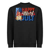 Black Happy 4th of july gnome Heavyweight Sweatshirt - CowGirlArtShop