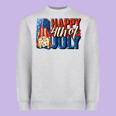 Happy 4th Of July Gnome Heavyweight Sweatshirt Designed By Cowgirlartshop