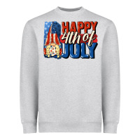 Heather Grey Happy 4th of july gnome Heavyweight Sweatshirt - CowGirlArtShop