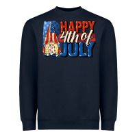 Navy Happy 4th of july gnome Heavyweight Sweatshirt - CowGirlArtShop