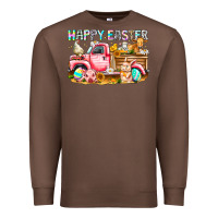 Chestnut Happy Easter Animal Farm Truck Premium Sweatshirt - CowhideDigitalArt