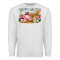 Oatmeal Heather Happy Easter Animal Farm Truck Premium Sweatshirt - CowhideDigitalArt