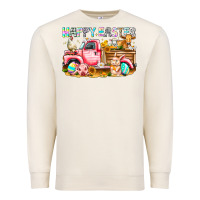 Sandshell Happy Easter Animal Farm Truck Premium Sweatshirt - CowhideDigitalArt