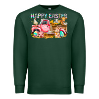 Sports Green Happy Easter Animal Farm Truck Premium Sweatshirt - CowhideDigitalArt