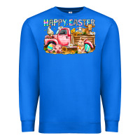 True Royal Happy Easter Animal Farm Truck Premium Sweatshirt - CowhideDigitalArt