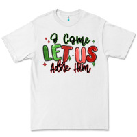 White o come let us adore him christmas Premium Tee - MaliasSmallBusiness