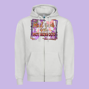 Mind Your Motherhood Zipper Hoodie Designed By Fadigitalartstudio
