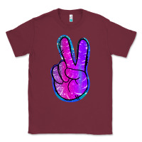 Burgundy Mermaid Peace Sign Classic Tee - Jasminsmagicworld