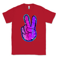 Red Mermaid Peace Sign Classic Tee - Jasminsmagicworld