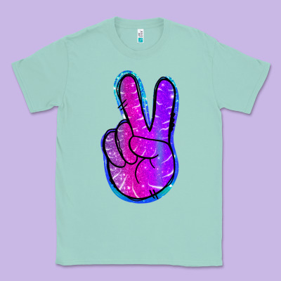 Mermaid Peace Sign Classic Tee Designed By Jasminsmagicworld