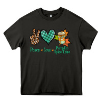 Asphalt Peace love pumpkin spice latte Heavy Core Tee - NancyCooperArtShop