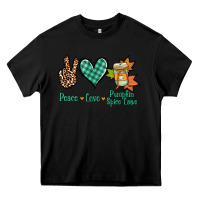 Black Peace love pumpkin spice latte Heavy Core Tee - NancyCooperArtShop