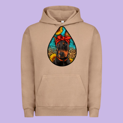 Doberman Urban Hoodie Designed By Artiststas