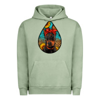 Pigment Oil Green doberman Urban Hoodie - Artiststas