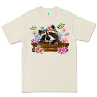 Bone raccoon with flowers Premium Tee - MaliasSmallBusiness