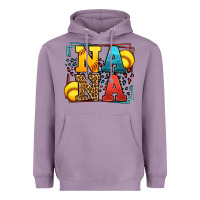 Lavender Softball nana leopard frame Heavyweight Hoodie - LillyAllenDesigns