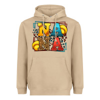 Mushroom Softball nana leopard frame Heavyweight Hoodie - LillyAllenDesigns