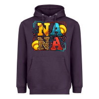 Plum Softball nana leopard frame Heavyweight Hoodie - LillyAllenDesigns